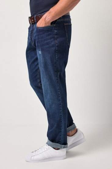JP1880 FLEXNAMIC Jeans Tapered Loose Fit Dark Denim Blue - Jeans og bukser - Store Bukser og Store Jeans