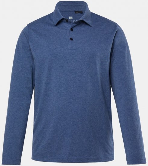JAY-PI Quickdry Polo Long Sleeve Blue - Polo- & piqueskjorter - Poloskjorte i store størrelser - 2XL-8XL