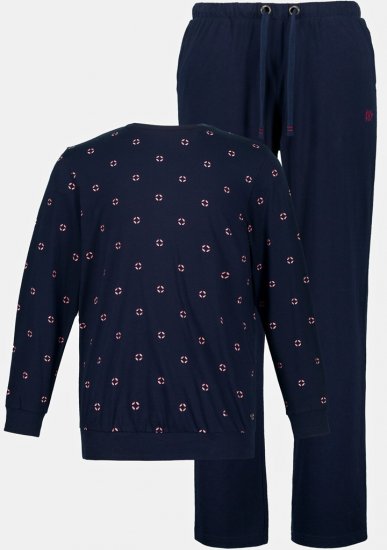 JP1880 Two-piece Pyjamas Long Sleeve and Long Trousers Navy - Undertøy & badetøy - Undertøy store størrelser 