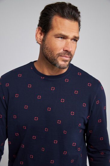JP1880 Two-piece Pyjamas Long Sleeve and Long Trousers Navy - Undertøy & badetøy - Undertøy store størrelser 