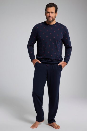 JP1880 Two-piece Pyjamas Long Sleeve and Long Trousers Navy - Undertøy & badetøy - Undertøy store størrelser 