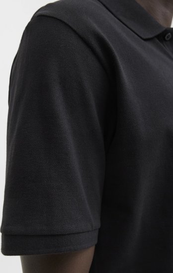 Jack & Jones Makoto Polo Short Sleeve Black - Polo- & piqueskjorter - Poloskjorte i store størrelser - 2XL-8XL