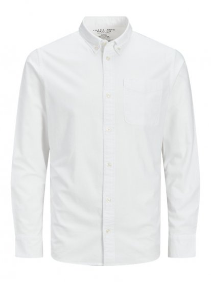 Jack & Jones Brook Oxford Shirt Long Sleeve White - Skjorter - Store skjorter - 2XL-8XL