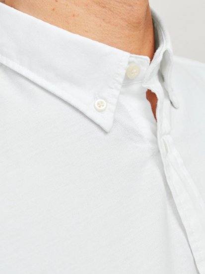 Jack & Jones Brook Oxford Shirt Long Sleeve White - Skjorter - Store skjorter - 2XL-8XL
