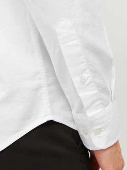 Jack & Jones Brook Oxford Shirt Long Sleeve White - Skjorter - Store skjorter - 2XL-8XL