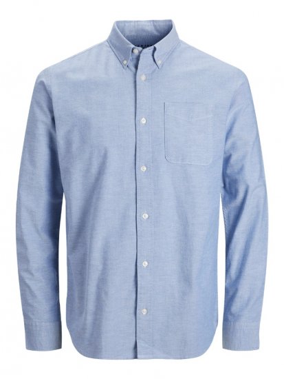 Jack & Jones Brook Oxford Shirt Long Sleeve Blue - Skjorter - Store skjorter - 2XL-8XL
