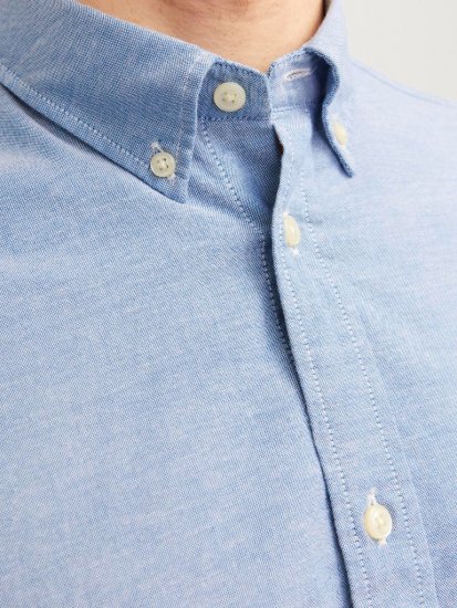 Jack & Jones Brook Oxford Shirt Long Sleeve Blue - Skjorter - Store skjorter - 2XL-8XL