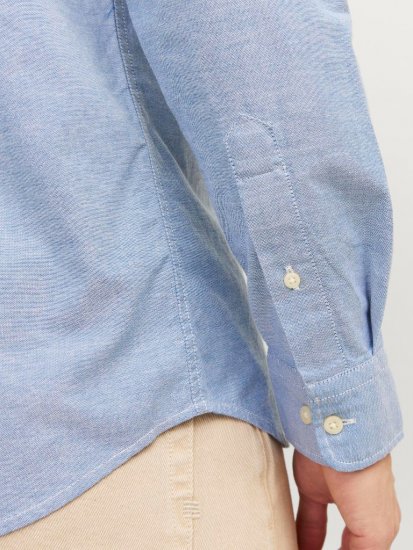 Jack & Jones Brook Oxford Shirt Long Sleeve Blue - Skjorter - Store skjorter - 2XL-8XL