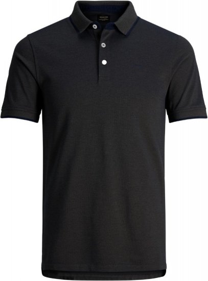 Jack & Jones Paulos Polo Short Sleeve Black - Polo- & piqueskjorter - Poloskjorte i store størrelser - 2XL-8XL