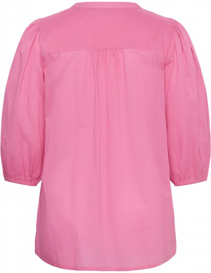Kaffe Curve Karlia 3/4 Sleeve Blouse Pink - Bluser & tunikaer - 