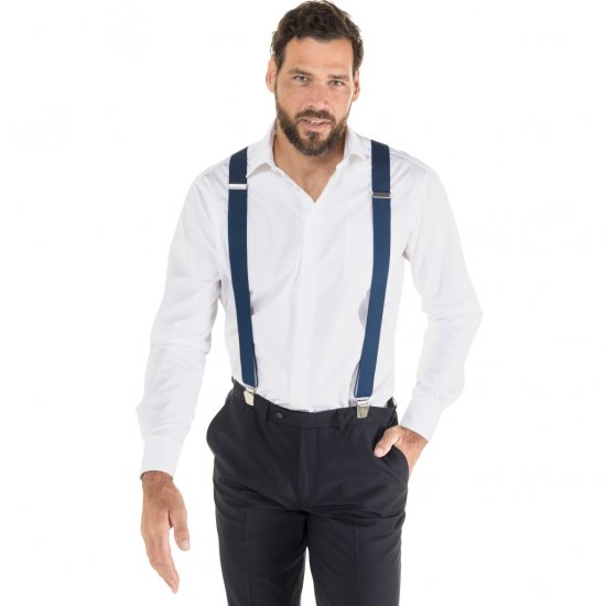 JP1880 Suspenders X-Shape Navy - Tilbehør - 