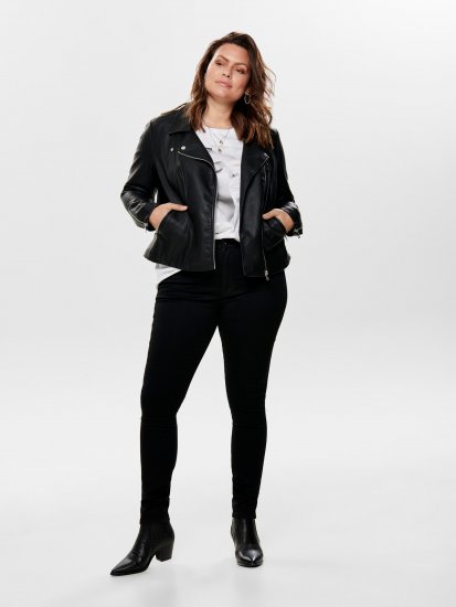 Only Carmakoma Emmy Biker Jacket Black - Skinnjakker - 