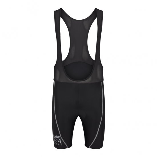 North Latitude Sport Bike Shorts With Suspenders Black - Sykleklær - 