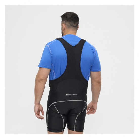 North Latitude Sport Bike Shorts With Suspenders Black - Sykleklær - 