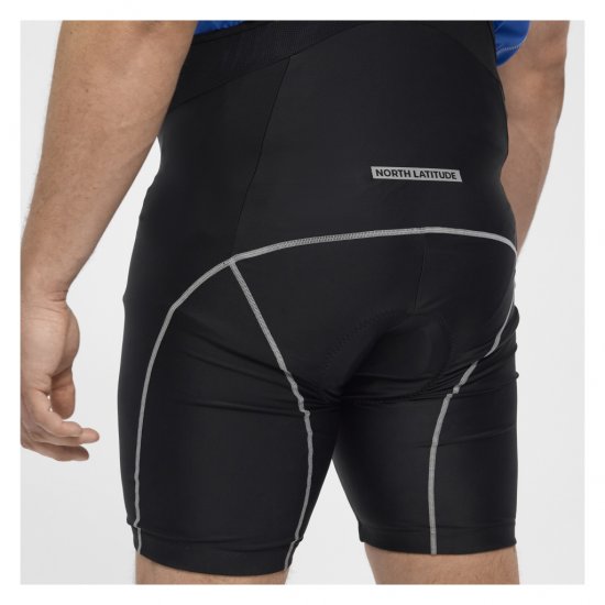 North Latitude Sport Bike Shorts With Suspenders Black - Sykleklær - 