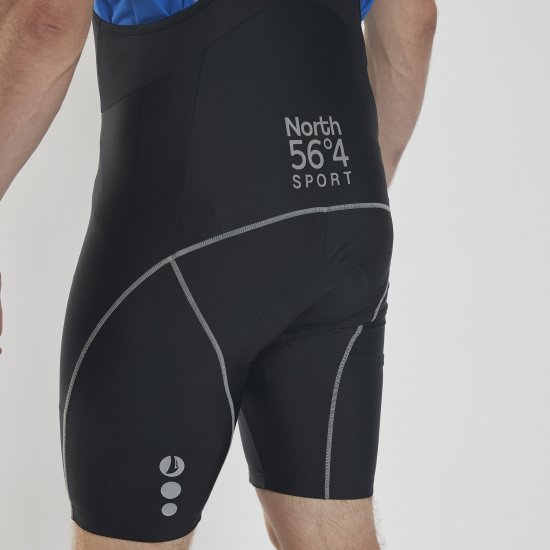 North Latitude Bike Shorts With Suspenders Black TALL - Sportsklær & turklær - Sportsklær till herre i store størrelser