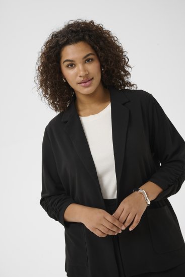 Kaffe Curve Pheolo 3/4 Sleeve Blazer Black Deep - Blazere - 