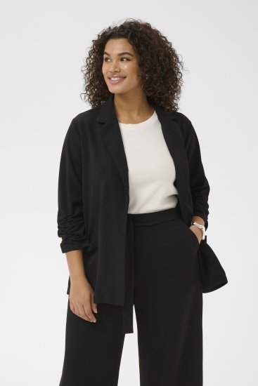 Kaffe Curve Pheolo 3/4 Sleeve Blazer Black Deep - Blazere - 