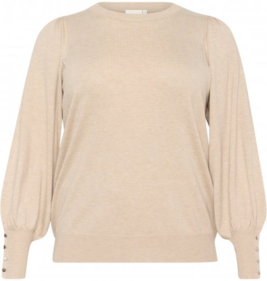 Kaffe Curve Lizzy Langermet genser Beige - Gensere & strikk - 