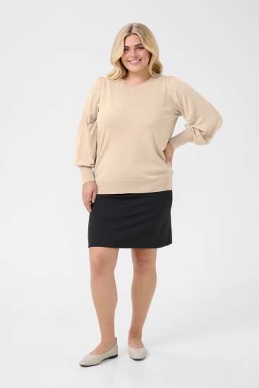 Kaffe Curve Lizzy Langermet genser Beige - Gensere & strikk - 