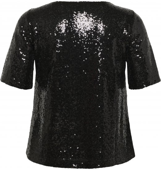 Kaffe Curve Mirana Sequin Blouse Black - Bluser - 