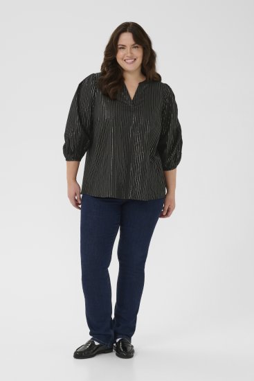 Kaffe Curve Luisa Blouse Black Deep - Bluser - 