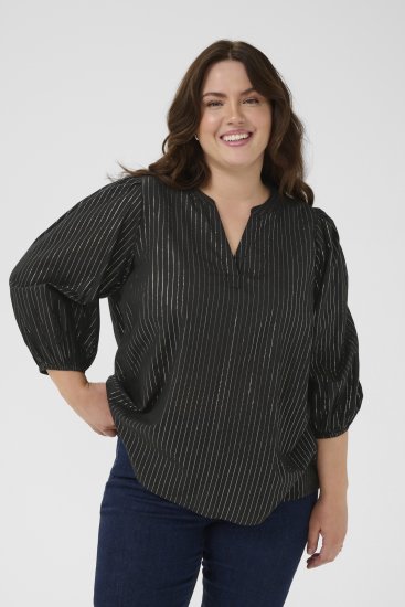 Kaffe Curve Luisa Blouse Black Deep - Bluser - 