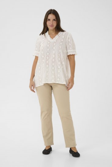 Kaffe Curve Dina Blouse White - Bluser - 
