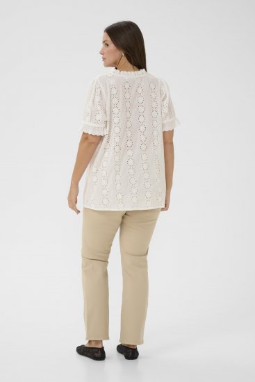 Kaffe Curve Dina Blouse White - Bluser - 
