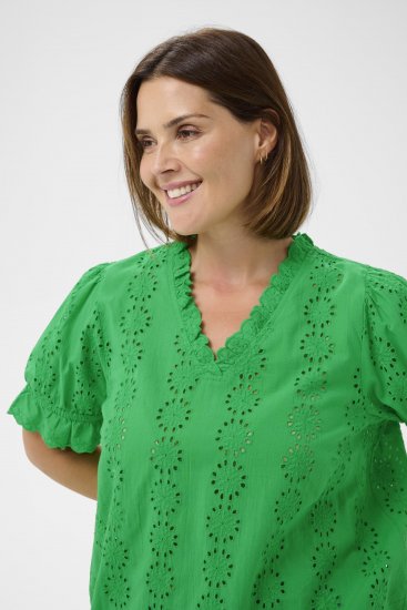 Kaffe Curve Dina Blouse Bright Green - Bluser - 