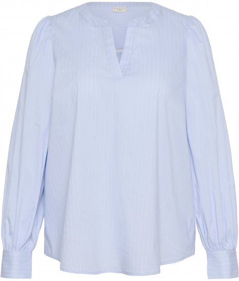 Kaffe Curve Juda Blouse Nantucket Breeze Stripe Blue - DAMEKLÆR 40-66 - 