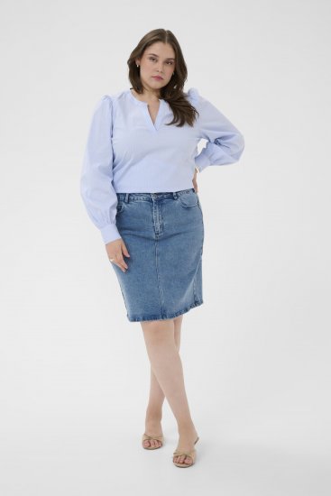 Kaffe Curve Juda Blouse Nantucket Breeze Stripe Blue - DAMEKLÆR 40-66 - 
