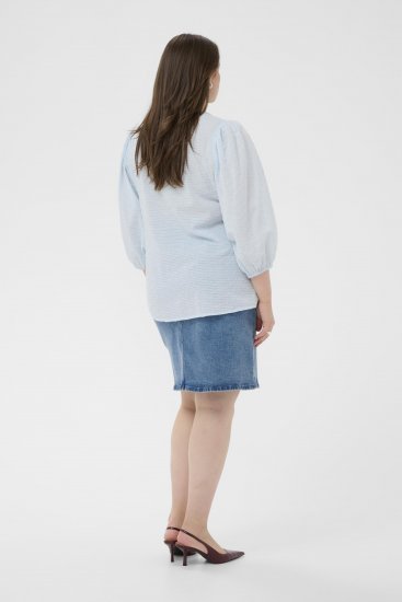 Kaffe Curve Penelopia Blouse Nantucket Breeze Blue - Bluser - 