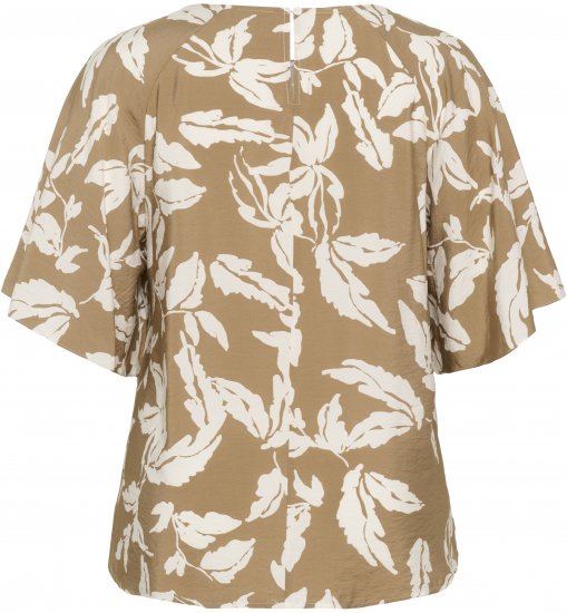 Kaffe Curve Marla Blouse Oak Chalk Leaf - Bluser - 