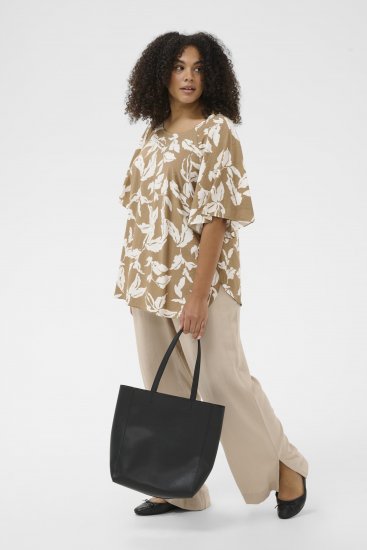 Kaffe Curve Marla Blouse Oak Chalk Leaf - Bluser - 
