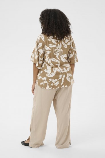 Kaffe Curve Marla Blouse Oak Chalk Leaf - Bluser - 
