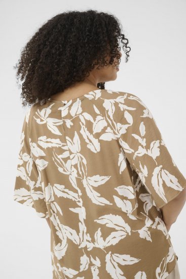 Kaffe Curve Marla Blouse Oak Chalk Leaf - Bluser - 