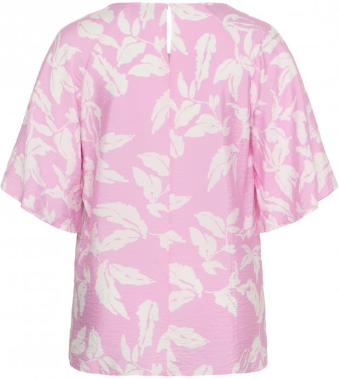 Kaffe Curve Marla Blouse Pink Frosting Chalk Leaf - Bluser - 