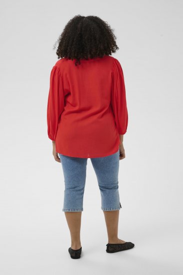 Kaffe Curve Mille Blouse Poppy Red - Bluser - 