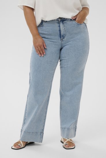 Kaffe Curve Mina Lace Blouse Chalk White - Bluser & tunikaer - 