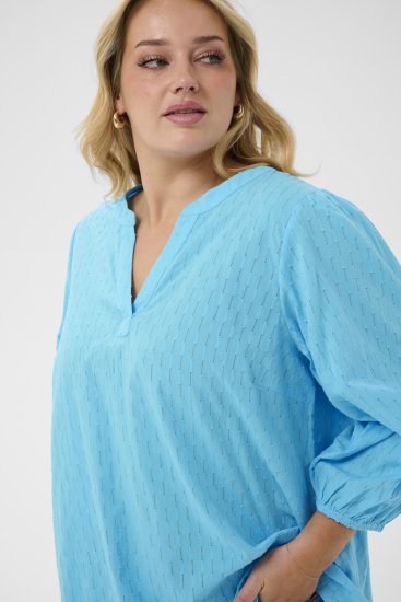 Kaffe Curve Thea Blouse Aquarius Blue - Bluser & tunikaer - 