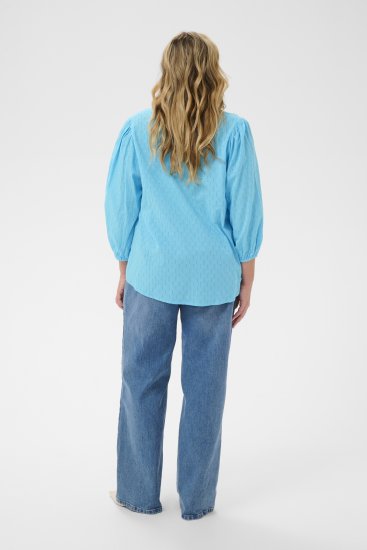 Kaffe Curve Thea Blouse Aquarius Blue - Bluser & tunikaer - 