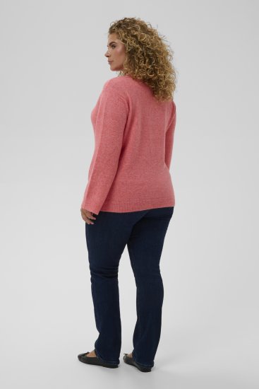 Kaffe Curve Jilanda V-Neck Pullover Red - Gensere & strikk - 