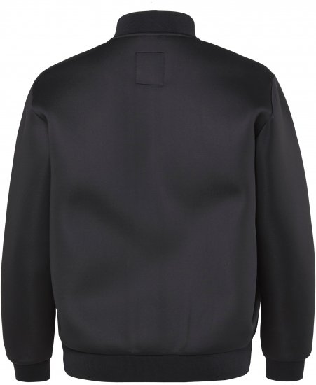 JP1880 College Jacket Scuba Fabric with Zipper Black - Jakker - Store jakker - 2XL-12XL