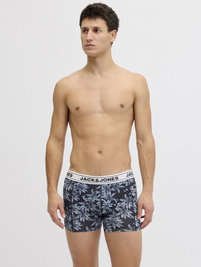 Jack & Jones Acray Flower Boxers 3-Pack Black/Navy - Undertøy & badetøy - Undertøy store størrelser 