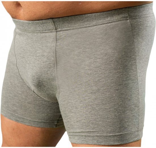 20 Nodi 978 Stretch Cotton Boxer with Internal Elastic Band Grey - Boxershorts - Boksershorts for menn i store størrelser