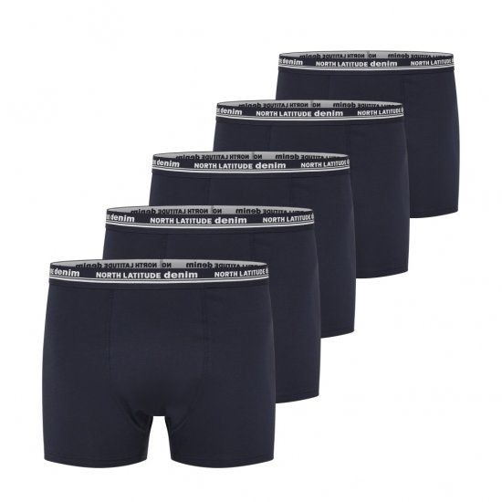 North Latitude 5-Pack Boxershorts Navy - Boxershorts - Boksershorts for menn i store størrelser