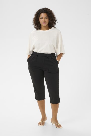 Kaffe Curve Jenna Capri Pants Black - Bukser - 