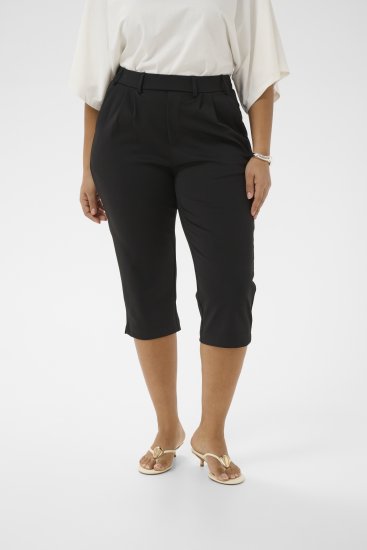 Kaffe Curve Jenna Capri Pants Black - Bukser - 