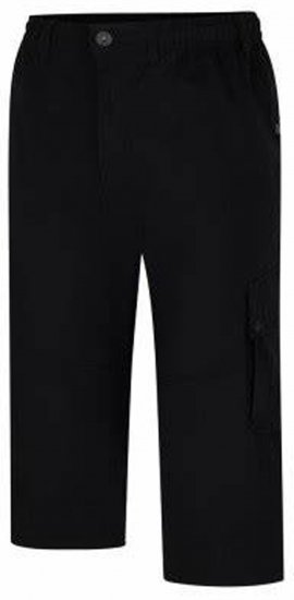 Espionage TR062 Ripstop 3/4 Cargp Trousers Black - Cargobukser til menn i store størrelser - Cargobukser til menn i store størrelser